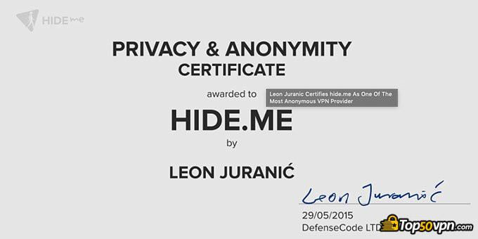 Đánh giá Hide.me VPN: Giấy chứng nhận quyền riêng tư và ẩn danh.