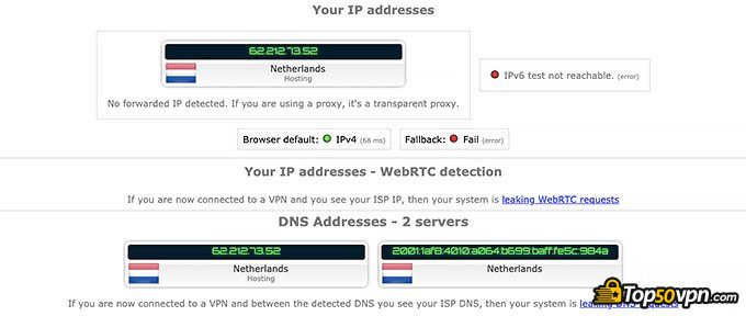 Đánh giá ibVPN: Rò rỉ IP.