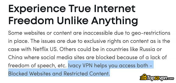Đánh giá Ivacy VPN: Netflix không hoạt động.