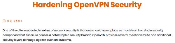 OpenVPN: Bảo mật.