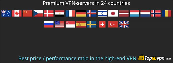 Đánh giá Perfect Privacy VPN: Các quốc gia.