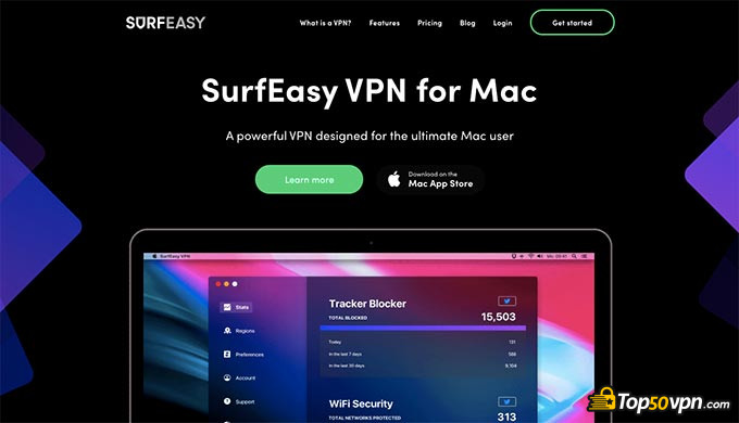 Đánh giá SurfEasy VPN: Giao diện trang nhất lôi cuốn.